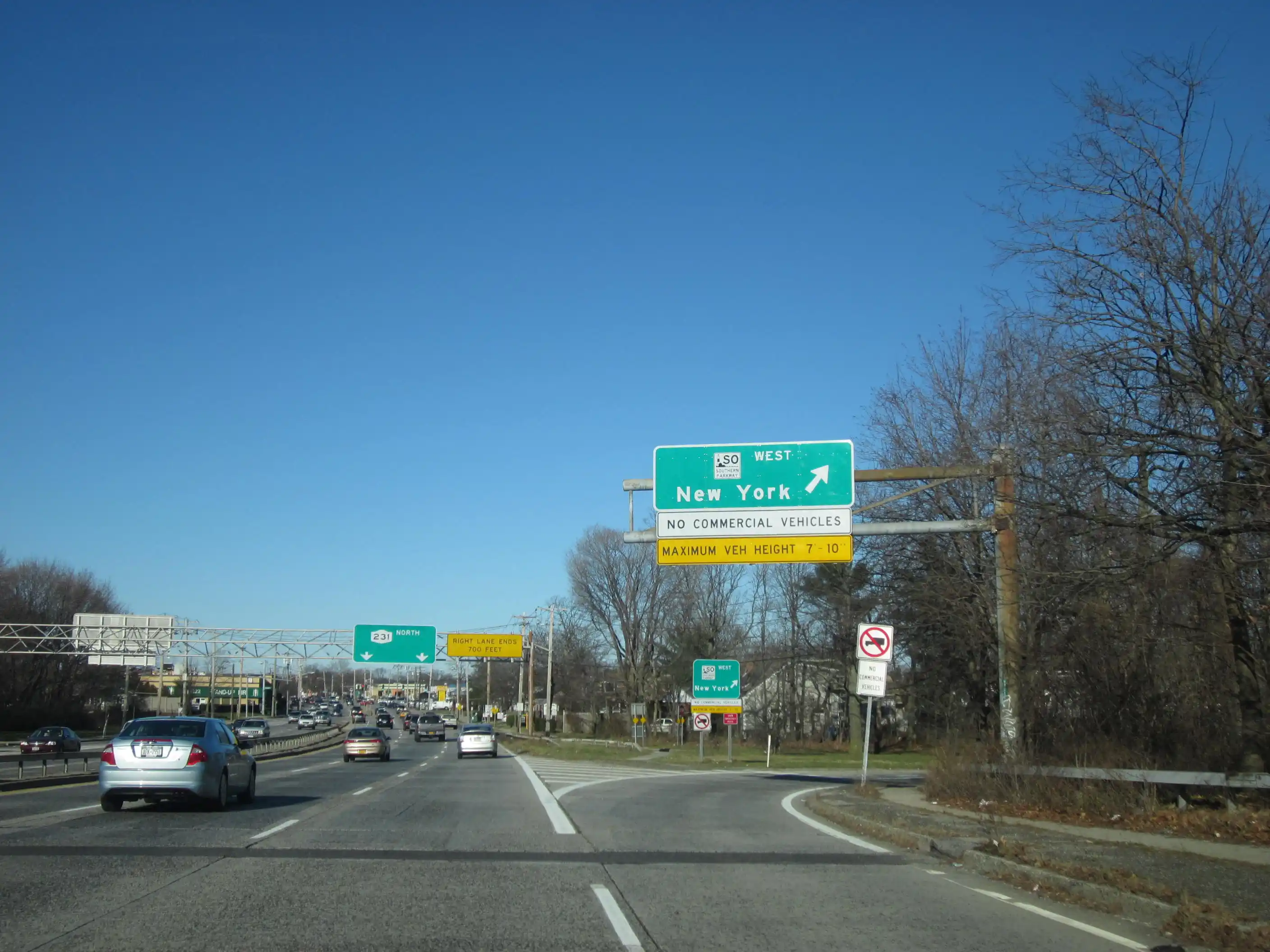 Cars driving on a road